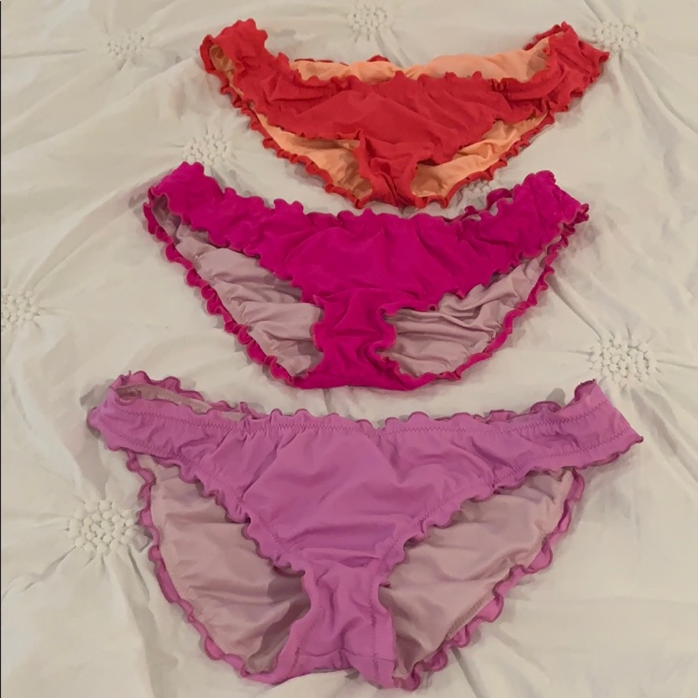 VS Rouched Cheeky Bikini Bottoms (pack of 3)